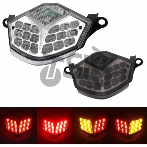 For KAWASAKI ZX 10R ZX10R 2008 2009 2010 2011 2012 Motorcycle LED Rear Turn Signal Tail Stop Light Lamps Integrated