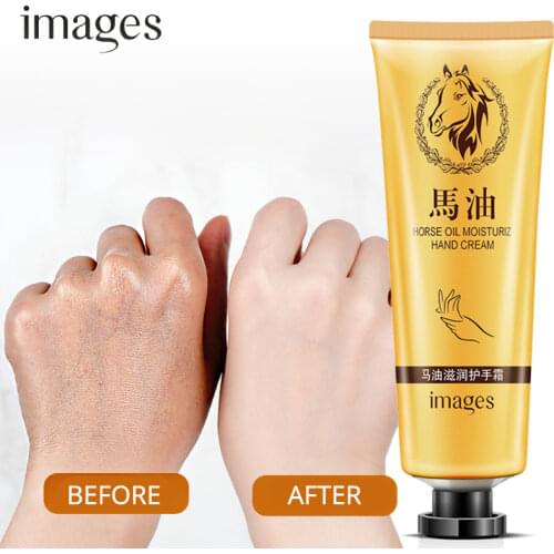 IMAGES Horse Oil Moisturizing Hand Cream Horse Ointment Repair Soft Whitening Winter Anti-drying Nourishing Hand Care Lotion 30g