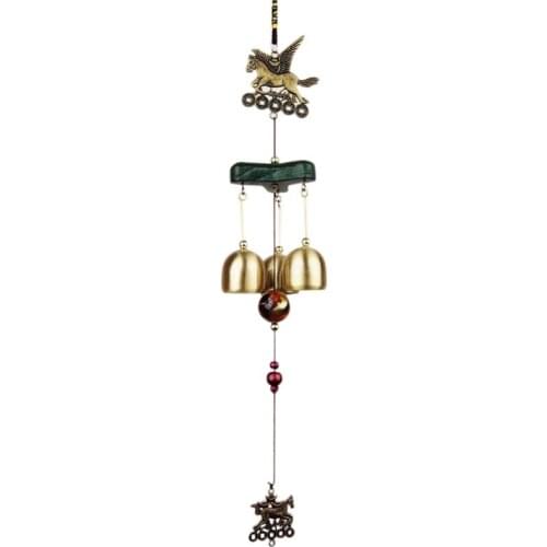 Wind Chimes Bells Copper 3xBells Outdoor Yard Garden Home Decor Living Ornament