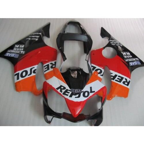 Top-rated Fairing kit for CBR600 F4I 01 02 03 CBR600F4I 2001 2002 2003 F4I CBR600 REPSOL red black ABS Fairings set HD15