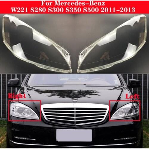 Front Headlight Lens Cover For Mercedes-Benz S-Class W221 S280 S300 S350 S500 2011-2013 Auto Headlamp Lampshade Shell Lampcover