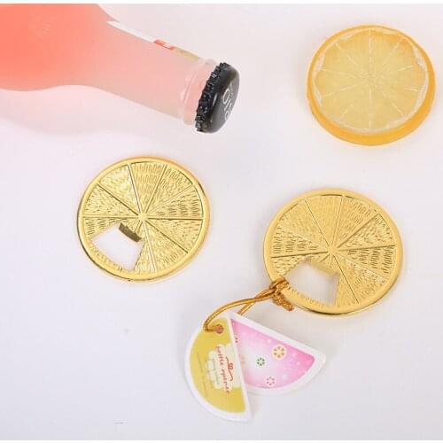 Kitchen Tools Accessories Golden Kumquat Slices Shape Beer Bottle Opener Bar Gadgets Beautifully Packaged Drink Opener Gifts