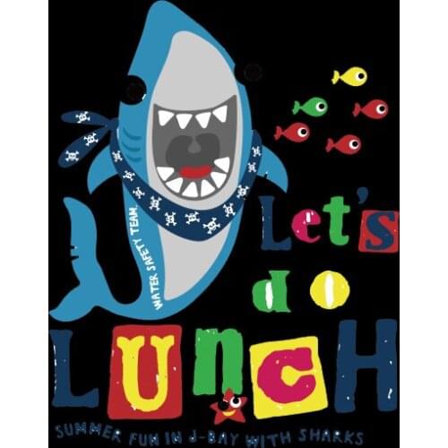 Monkey Shark Elephant Bear Iron on Heat Transfer Printing Patches 3D Diy Sticker Washable for Kids Clothes DIY Appliques