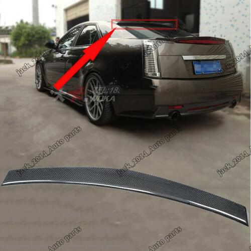 Real Carbon Fiber Top Wing Spoiler Aerofoil Retrofit For Cadillac CTS 2008-2013