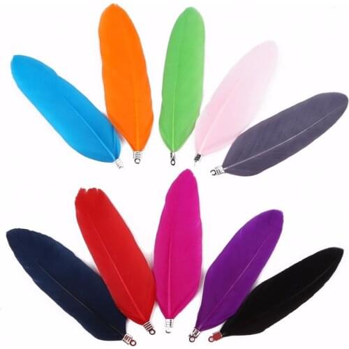 20pcs Natural Multi color Goose Feathers Beautiful Craft Floating Wedding Party DIY Christmas Decoration Crafts Accessories 8cm