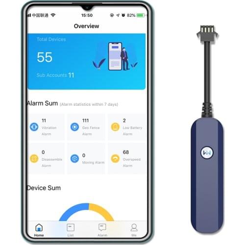 Small GPS Tracker Remotely Cut-off Petrol/Electricity Light Sensor Disassemble Alarm Trace Playback