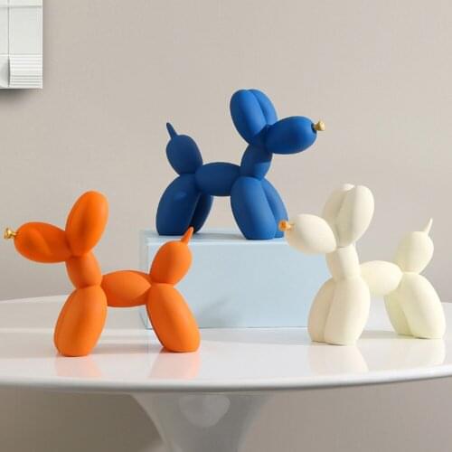 New Home Decor Balloon Dog Statue Resin Figurines For Interior Nordic Modern Living Room Office Aesthetic Room Decoration