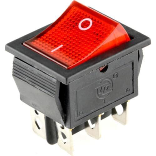 10PCS KCD4 Rocker Switch Power Switch 2 position/ 3 position 6 Pins Electrical equipment With Light Switch 16A 250VAC/ 20A 125V