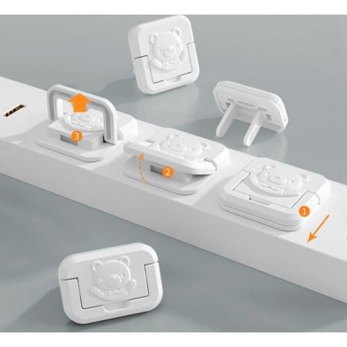 Baby Safety Revolving Cover Cartoon Children Anti-electric Protection Socket Plastic Safety Plug Lock Child Protection Cover