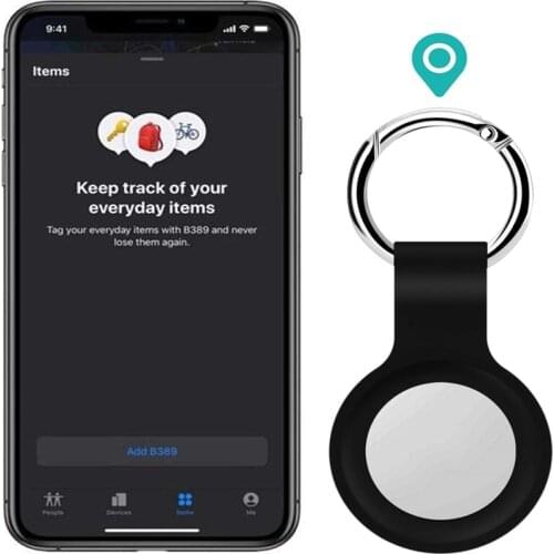 Shockproof Anti-fall Silicone Protective Case Anti-scratch Shell For Air Tags Silicone Protector Cover With Keychain For AirTags