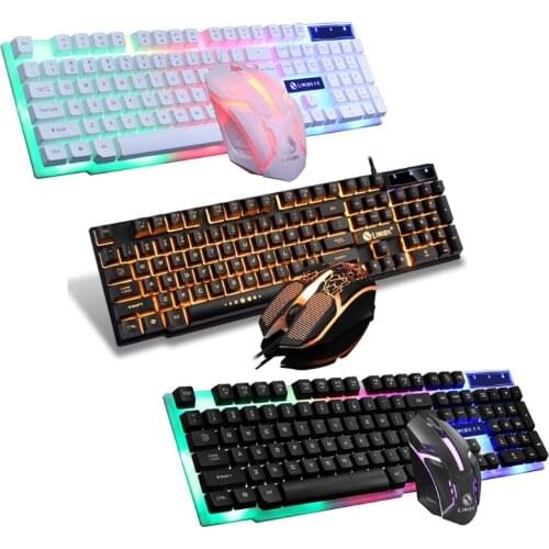GTX300 USB Wired 104 Keys RGB Backlight Ergonomic Gaming Mouse Keyboard Combos Set High Quality and Brand New