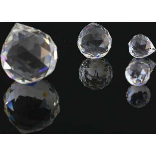 20mm/30mm/40mm 1 Piece Clear Crystals Glass Ball For Chandeliers Shinning Prism Suncatcher For Sale