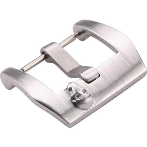 Skull Watch Clasp 18mm 20mm 22mm 24mm Silver Stainless Steel Brushed Watch Accessories Watchbands Strap Pin Buckle