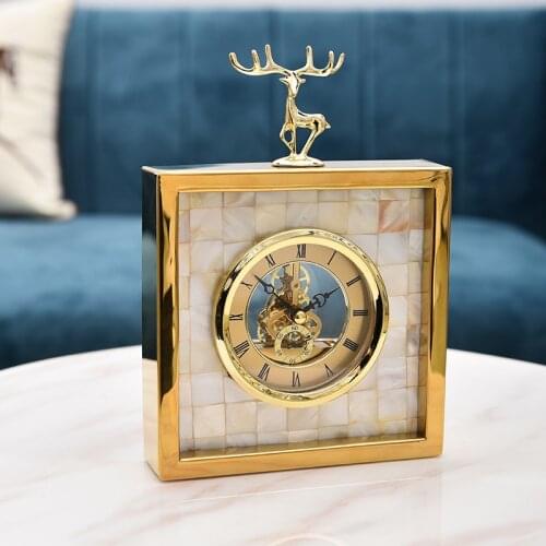 LUXURY CREATIVE TABLE CLOCK MODERN SILENT ART CRAFTS EUROPEAN LIVING ROOM DESKTOP DESK CLOCK RELOJ MESA HOME DECOR CLOCK DA60ZZ