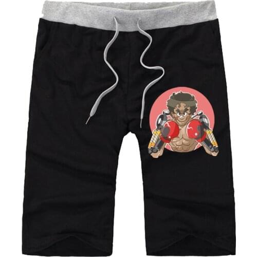Anime MEGALOBOX shorts Summer Beach Printing Breathable Cotton shorts Casual Outdoor Men Shorts teenagers Short Sweatpants