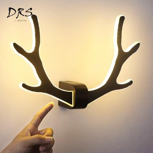 Modern LED Acryl Wall Lamp for Bedroom Bedside 22W Wall Sconce Corridor Indoor Lighting Lamp Black AC90-265 LED Wall Light Decor