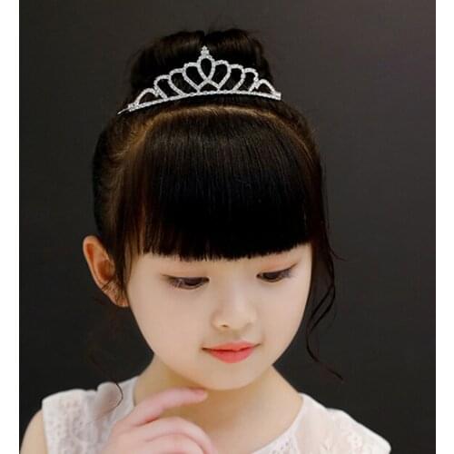 Princess Crystal Tiaras and Crowns Headband Kid Girls Love Bridal Prom Crown Wedding Party Accessiories Hair Jewelry