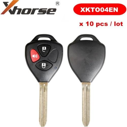 XHORSE XKTO04EN Wire Universal Remote Key for Toyota Style 3 Buttons for VVDI VVDI2 Key Tool English Version 10pcs/lot