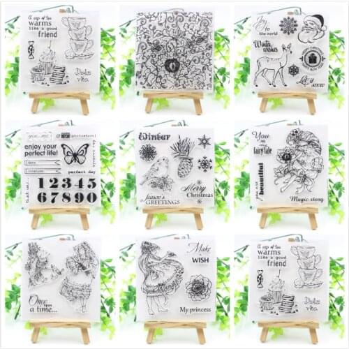 YPP CRAFT Mixed Transparent Clear Silicone Stamps for DIY Scrapbooking/Card Making/Kids Fun Decoration Supplies 1008