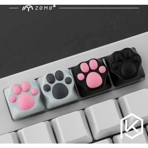 Zomo Aluminum & Silicone Kitty Paw Artisan Keycap cat pad CNC anodized aluminum body Compatible with Cherry MX switches