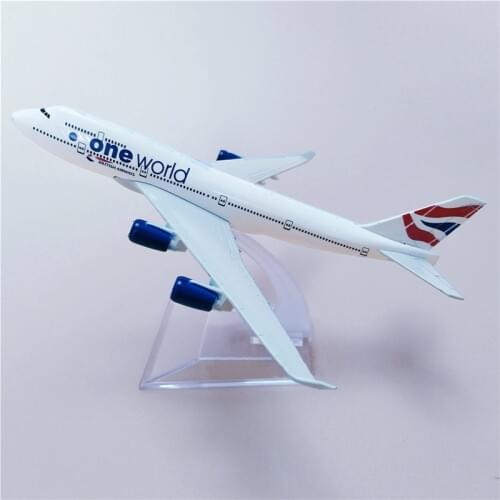 16CM Airplanes British Airways One World Boeing B747 Alloy Diecast Metal Airplane Aircraft Model Collectible Decoration Kid Gift