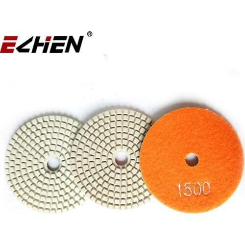 2 pcs /lot Diamond flexible polishing disc white wet buffing grinding pads for different stone