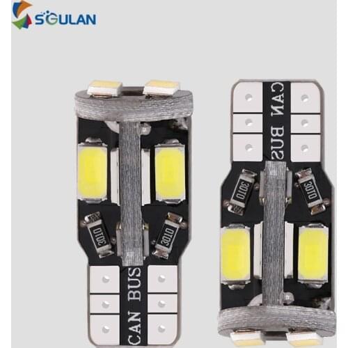 2pcs 5630 10SMD T10 W5W 194 168 Side Marker Light For Car Led Canbus Error Free Wedge Door Lamp 12V Auto Blue License Plate Bulb