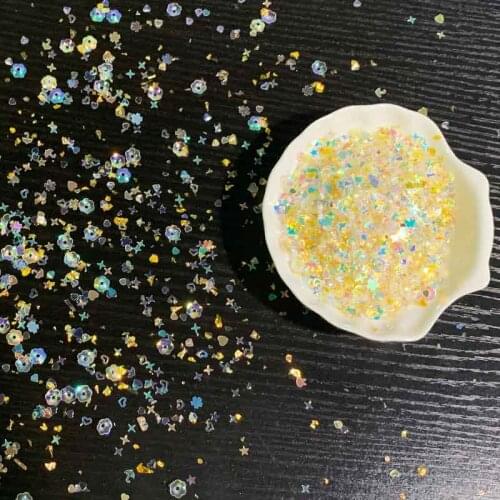 30g/opp Sequins RAINBOW BRIGHT Shake Card Accessories Diy Greeting Card Handmade Cutting Dies Stamps Embossing Decoration
