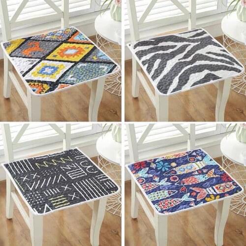40X40CM Soft Square Non-slip Seat Home Office Tie on Chair Cushion Car Pad Pillow Student Stool Butt Cushion Geometric Printed
