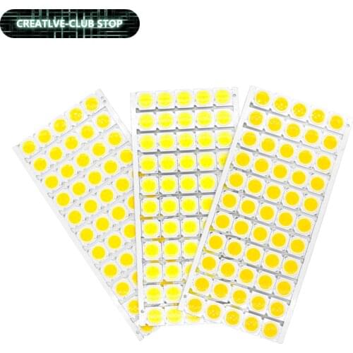55pcs a lot 3W 5W 7W 10W LED COB Light Bulb On Board 13*13mm High Power LED Chip Light Lamp Spotlight Downlight Lamps