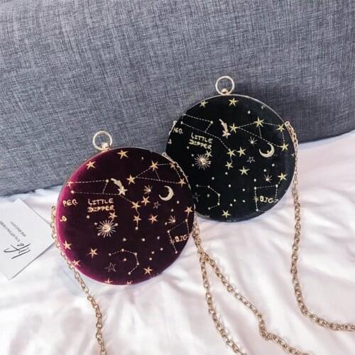 Velvet Luxury Designers Mini Handbags for Women Fashion Girls Female Casual Shoppers Starry Sky Lipstick Evening Crossbody Bags