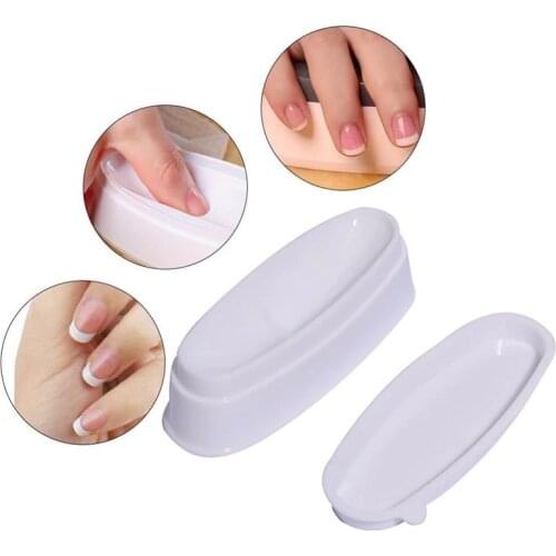 White Nail Dipping Powder French Tray PVC Manicure Mold Nail Dip Container Nail tools