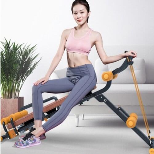 Household multi-functional supine board efficient fat burning whole body fitness equipment portable folding training device