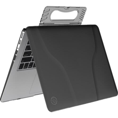 Matte Hard Case for MacBook Air 13 Pro 15 with Touch Bar Cover A2159 A1708 A1990 A1466 A1932 Handle Stand Heat Dissipation Case