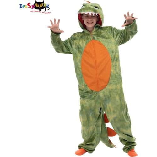 Eraspooky 2020 Child Animal Jumpsuit Jurassic Dinosaur Cosplay Halloween Costume For Kids Boys Onesie Fancy Dress Party Outfit