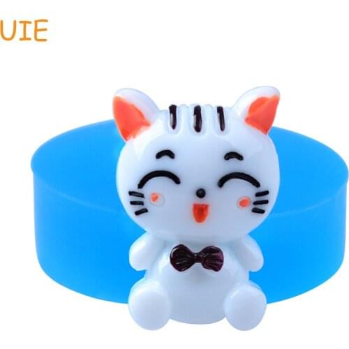 DYL539U 28.3mm Cute Cat Silicone Mold - Animal Mold Cake Decoration, Fondant, Chocolate, Resin, Gum Paste, DIY Handmade, Icing