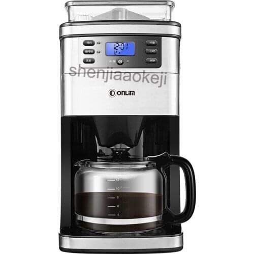 Commercial coffee machine KF800 automatic household grinding bean Cafe American machine drip coffee maker 900W 1pc