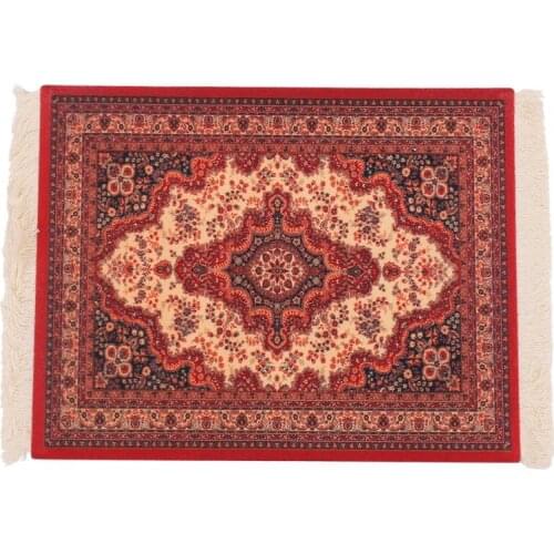 28x18cm Persian Rug Mat Mousepad Retro Style Carpet Pattern Mouse Pad Red