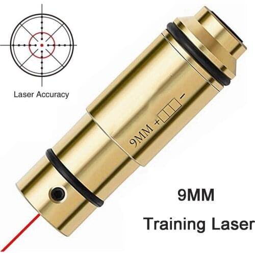Tactical Training Laser Bullet 9mm Bore Sight Cal for Dry Firing Training 380ACP 40S&W Hunting Red Dot Laser Training Bore Sight