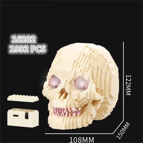 Mexican Mysterious Skull Micro Building Block "Crystal Bone" Anime Diamond Brick Toy Model Educational Toys #1992P