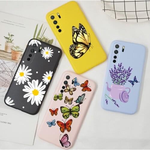 Butterfly Cute Case For Huawei P40 Lite 5G 4G P40 Lite E NOVA 7i Honor 9A 9C 9S Y7P Y5P Y8P 2020 P Smart S Case Cover TPU Bumper
