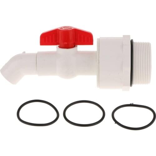 Plastic Drum Faucet with Gasket for Barrel Containers 2 inch Connection 1 inch Outlet 45 Degree
