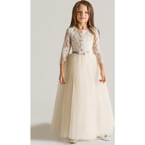 Flower girl dresses children dresses kids wedding party dress baby girls princess elegant vestidos infantis de bolinha 2015 New