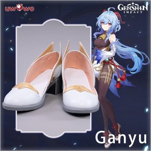 UWOWO Game Genshin Impact Ganyu Cosplay Shoes Gan Yu Cosplay Boots
