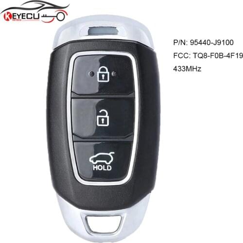 KEYECU OEM P/N: 95440-J9100 Smart Keyless Remote Key Fob 433MHz for Hyundai Kona 2018 2019 2020