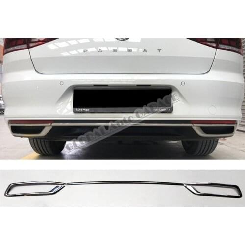 For Vw Volksagen Passat B8.5 Diffuser 2019 2020 Rear Bumper Extension Attachment Car Styling Auto Accessory Exhaust Universal