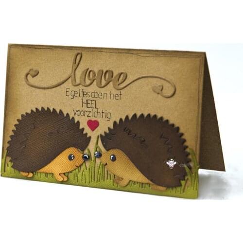 Mmao Crafts Metal Steel Cutting Dies New Hedgehog decoration Stencil For DIY Scrapbooking Paper/photo Cards Embossing Dies