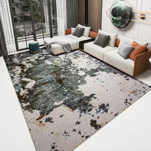 Nordic Abstract Living Room Bedroom Carpet Floor Mat Office Soft Thick Rug Modern Non-slip Rug Study Area Bedside Table Blanket