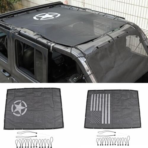 Car Top Sunshade Cover for Jeep Wrangler JL 2018 Car Trunk Roof Anti UV Sun Protect Insulation Net for Jeep JL Accessories
