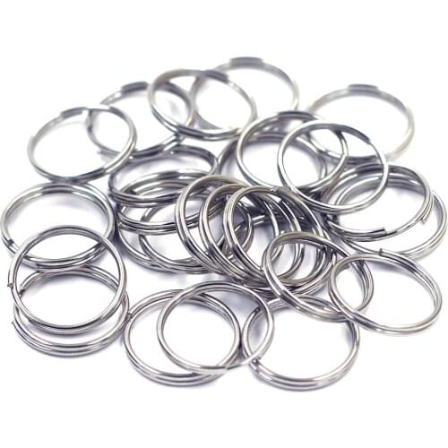 100Pcs Double Loops Jump Split Rings Alloy Round Silver Tone Jewelry DIY Making Finding 15mm